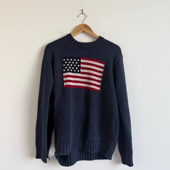 Women's Brandy Melville America Flag Cotton Sweater - Picture 2 of 11